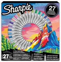 Sharpie - Permanent marker - Limited Edition Colouring promo pack 16 Fine + 11 Ultra Fine (2205231)