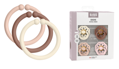 BIBS - Pacifier Boheme 4 PACK - Size 2 & Loops 12 PACK - Bundle