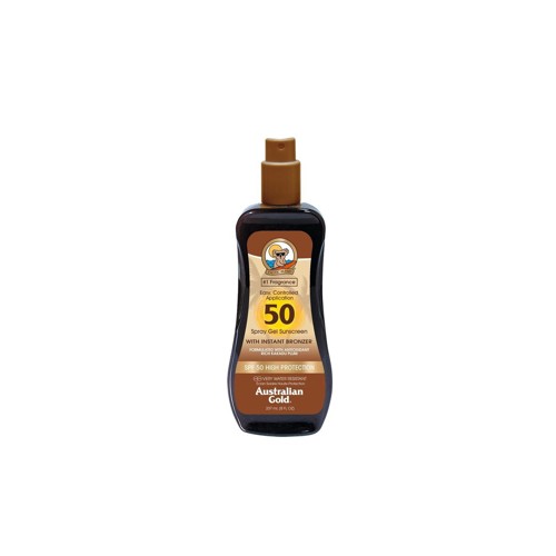Australian Gold - Sunscreen SPF50 Spray Gel w. Instant Bronzer 237 ml