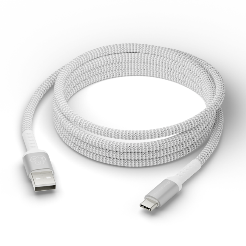 dbramante1928 - Re-charge - BRD Kabel - USB-A til USB-C, 2,5m - Hvid