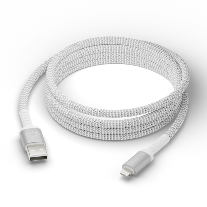 dbramante1928 - Re-charge - BRD Kabel - USB-A til Lightning, 2,5m - Hvit