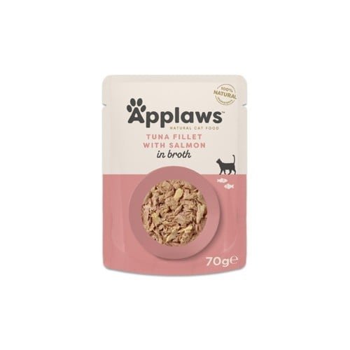 Applaws - 12 x Tuna Fillet with Salmon in Broth - 70g - best before 03-19-2027