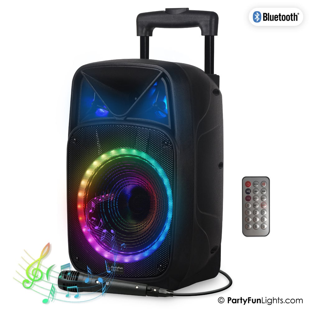 Party Fun Lights - Karaoke Party Speaker with Handle&Wheels - (605603)