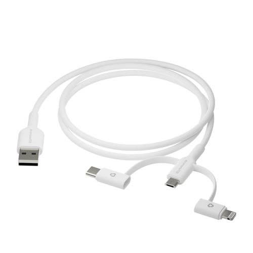 dbramante1928 - Re-charge - 3in1 Cable–USB A to USB-A,C & Lightn-W