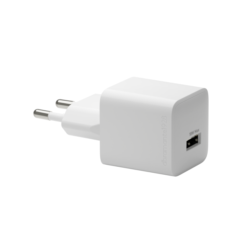 dbramante1928 - Re-charge - Vægoplader GaN - USB-A 18W EU - Hvid