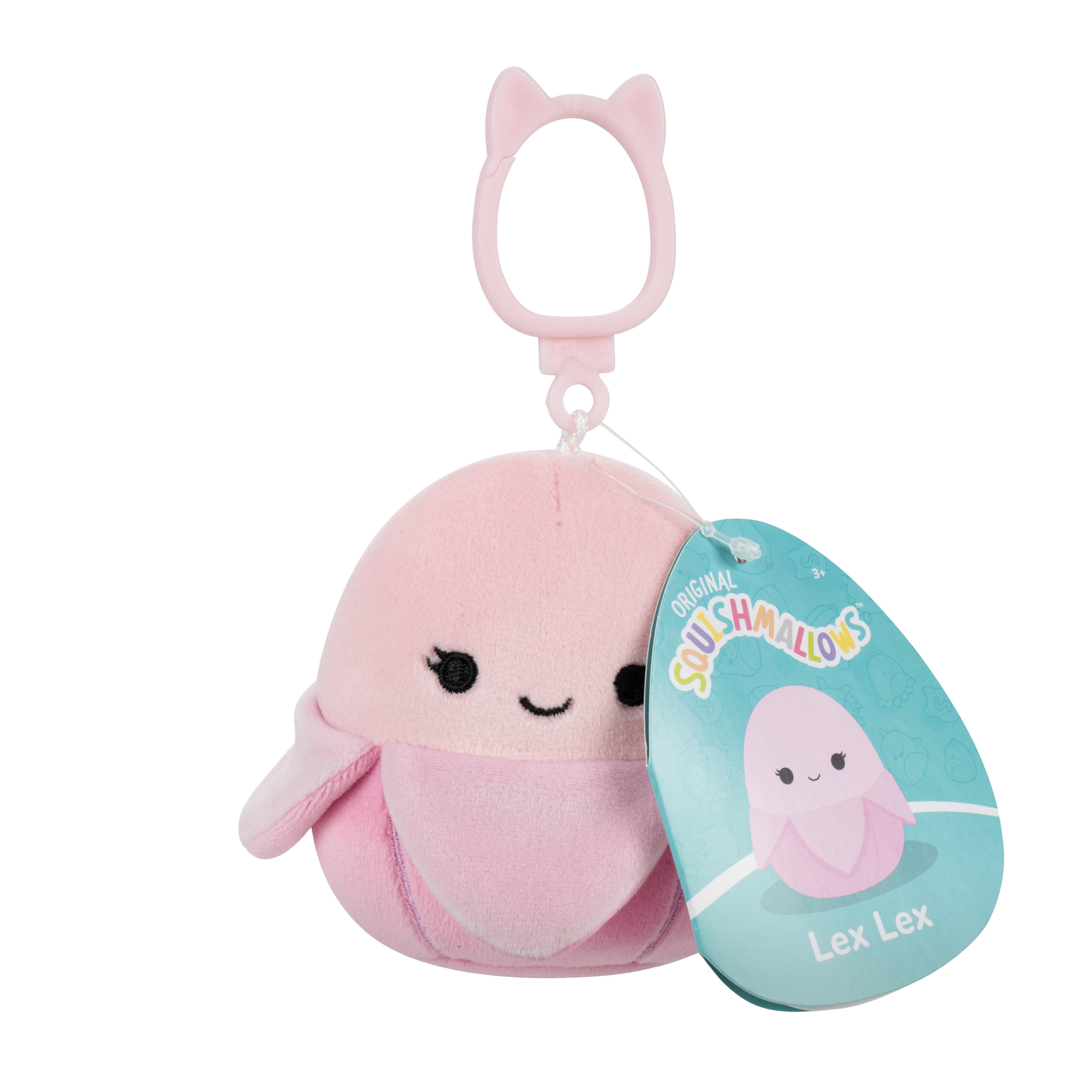 Squishmallows - 9 cm - Clip On - Lex Lex Pastel Pink Banana