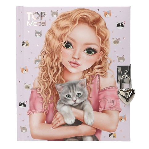 Topmodel - TOPModel Dagbog KITTY med hjärtlås - ()