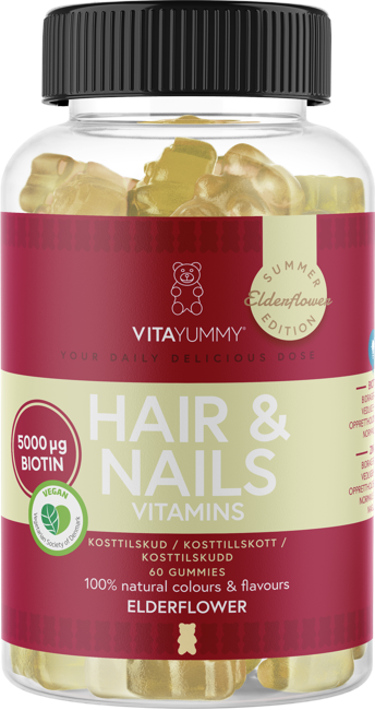 VitaYummy - Hair & Nails - Elderflower - 60 pcs