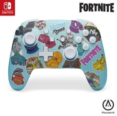 PowerA Enhanced Wireless Controller for Nintendo Switch - Fortnite Sticker Mania