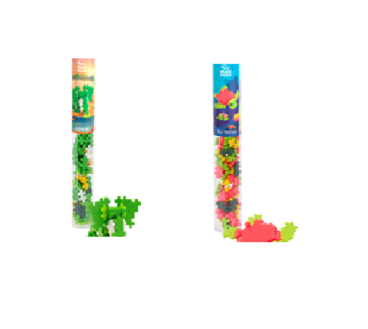 Plus Plus - Elephant & Sea Turtle / 2x 100 pcs Tube -  Bundle