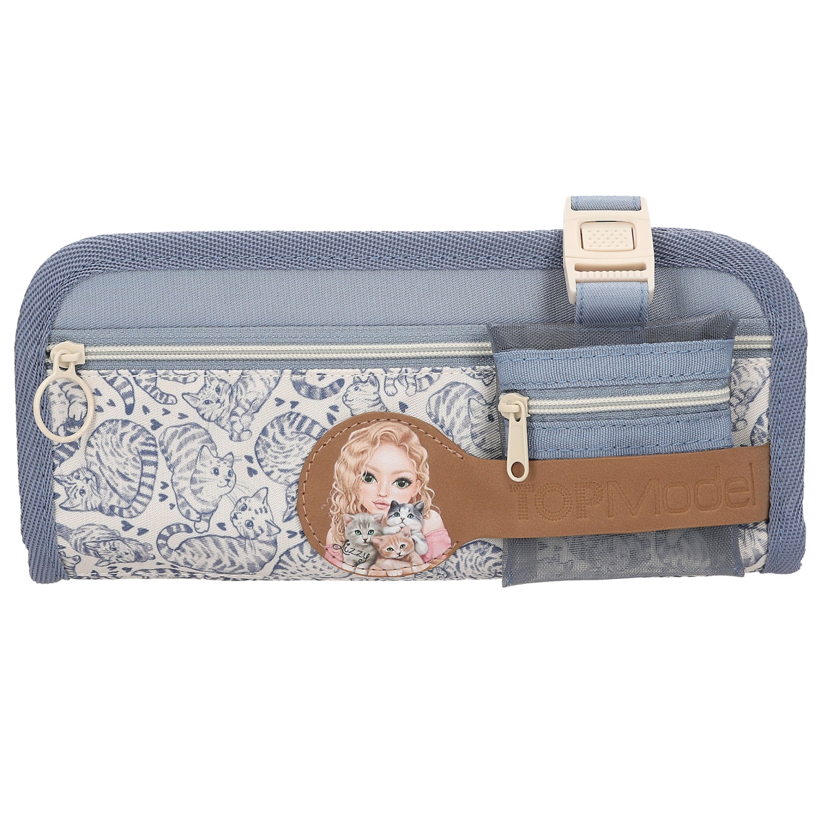 Topmodel - CAT LOVE Pennal - Light Blue and Cream