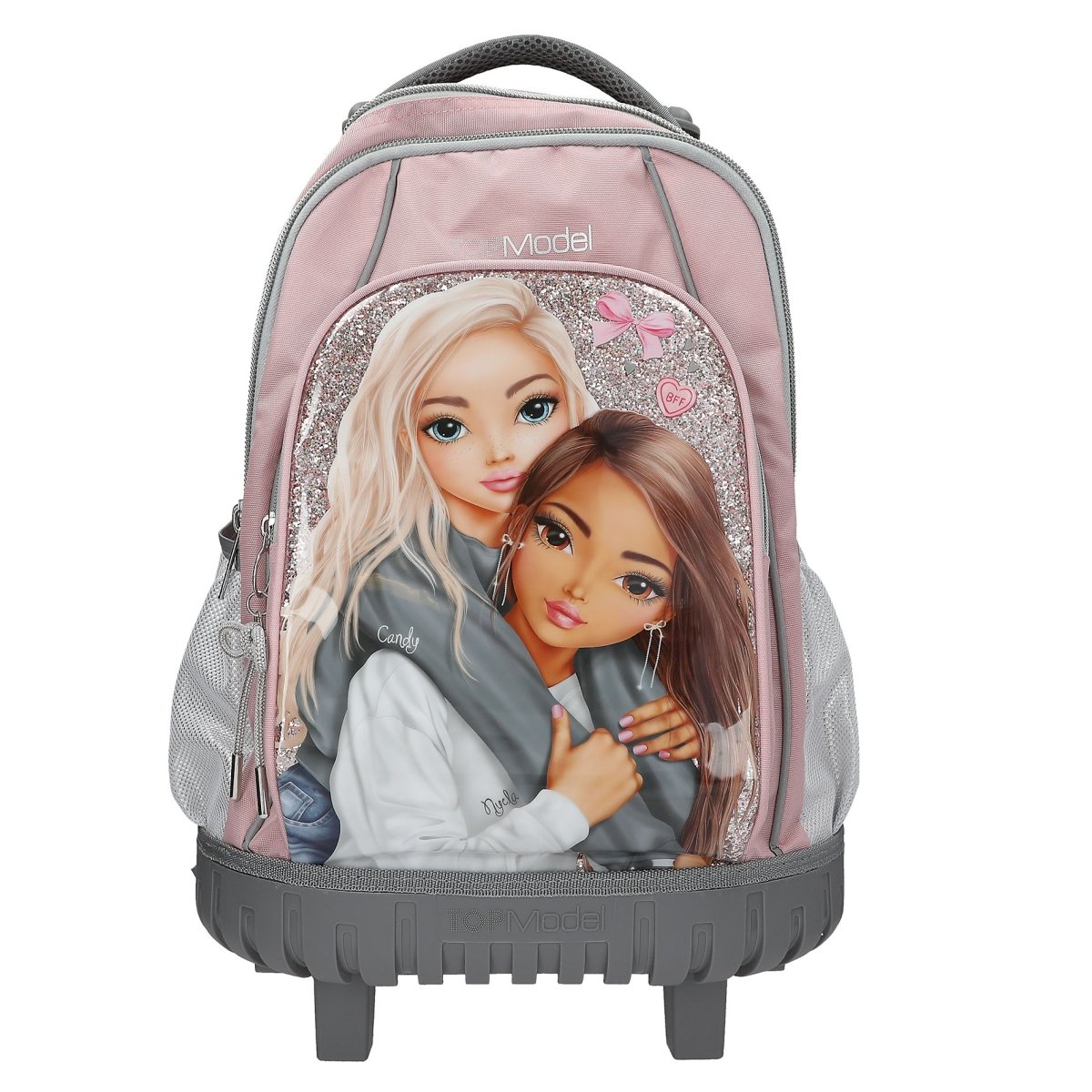 Topmodel - Skolesekk med trolley MY BFF - Pink-Grey - 50x34x24 cm