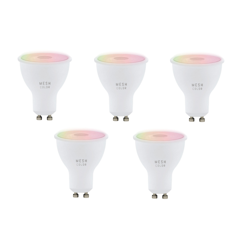 EGLO - 5x CONNECT-Z GU10 RGB + Justerbart Vitt Smarta Lampor – Zigbee & Bluetooth - Paket