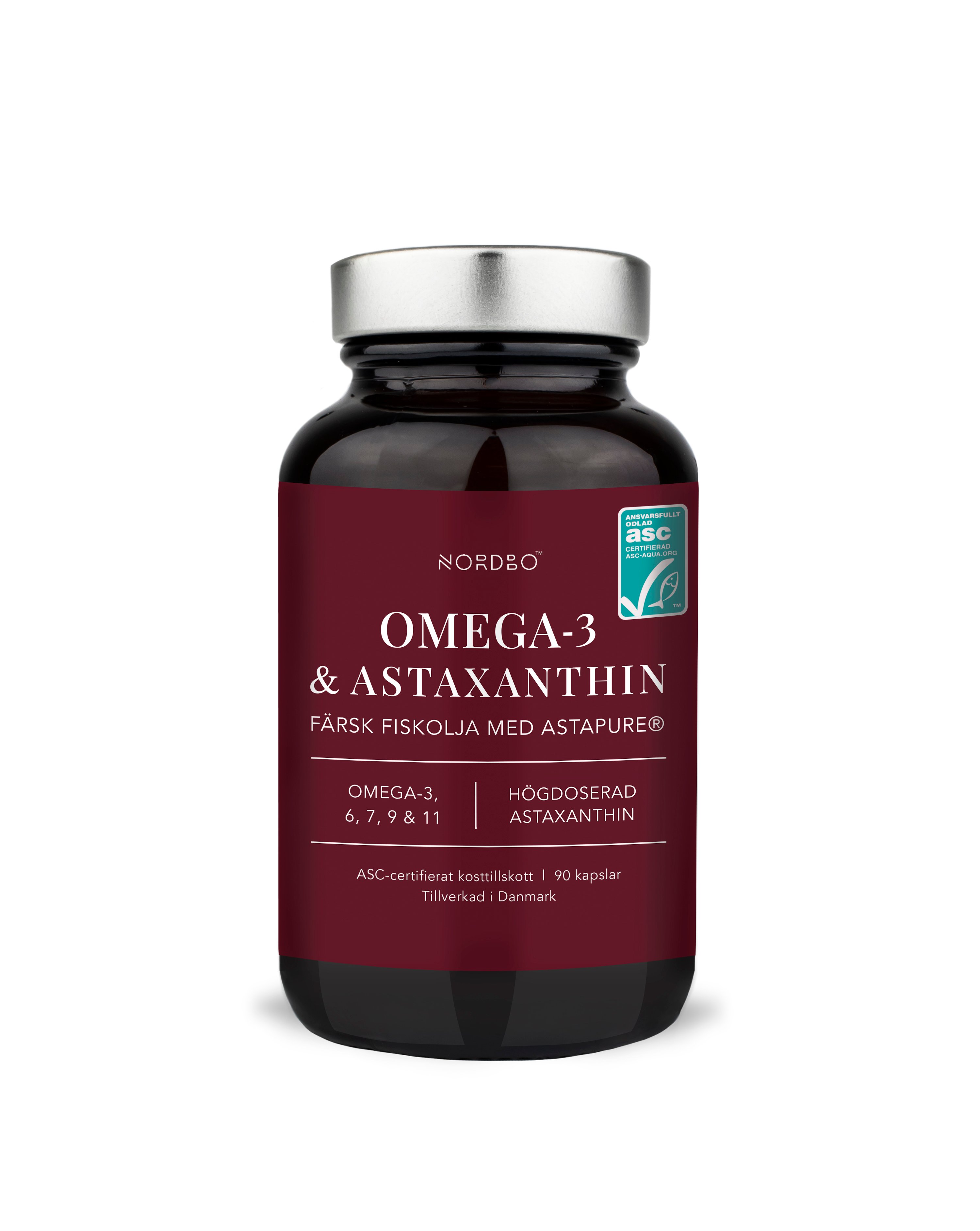 NORDBO - Vegan Omega-3 & Astaxanthin - 90 kapsler