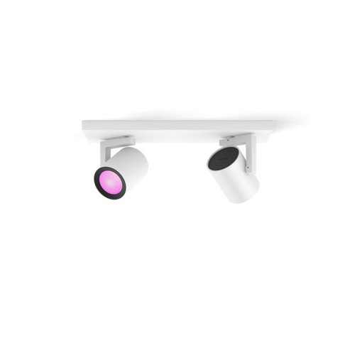Hue - Argenta Plate/Spiral Doppel-LED-Spot – Weiß (2×4,2 W)