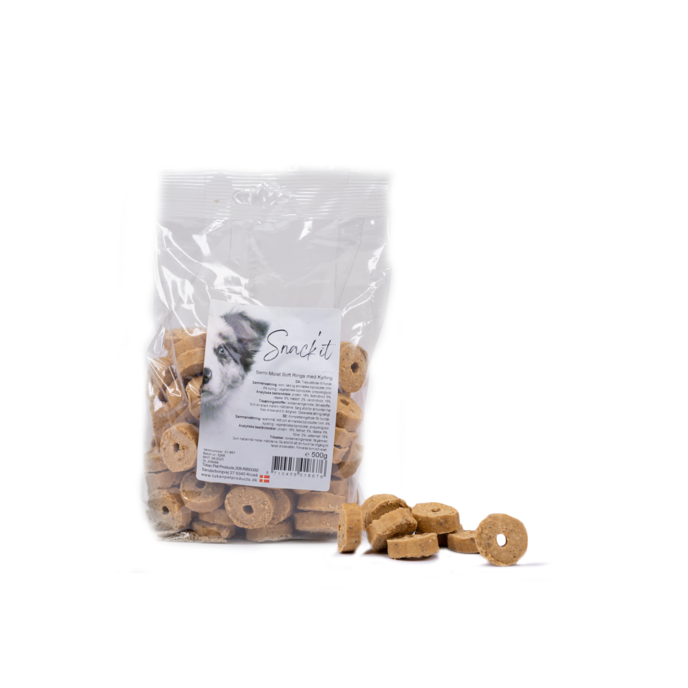 Køb Snack'it - 4 x Soft Rings kylling 500g - (OBS bedst før 4-4-2025)