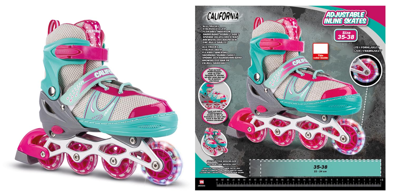 California - Inliner w/light size 35-38 - Green (24939)