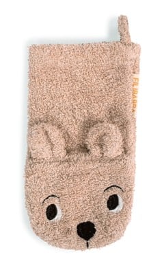 Filibabba - Bear Baby Bath Mitt - Lyserød - 12-48 m