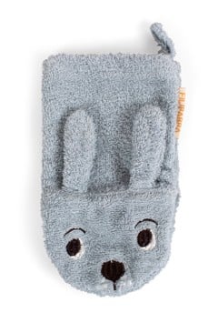 Filibabba - Hare baby bath mitt - Blå - 12-48 m