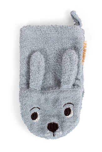 Filibabba - Waschhandschuh Baby Hase - Blå - 12-48 m
