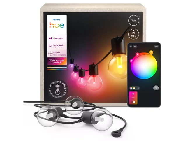 Philips Hue Festavia Globe Ljusslinga – 14m – Smart Dekorationsbelysning