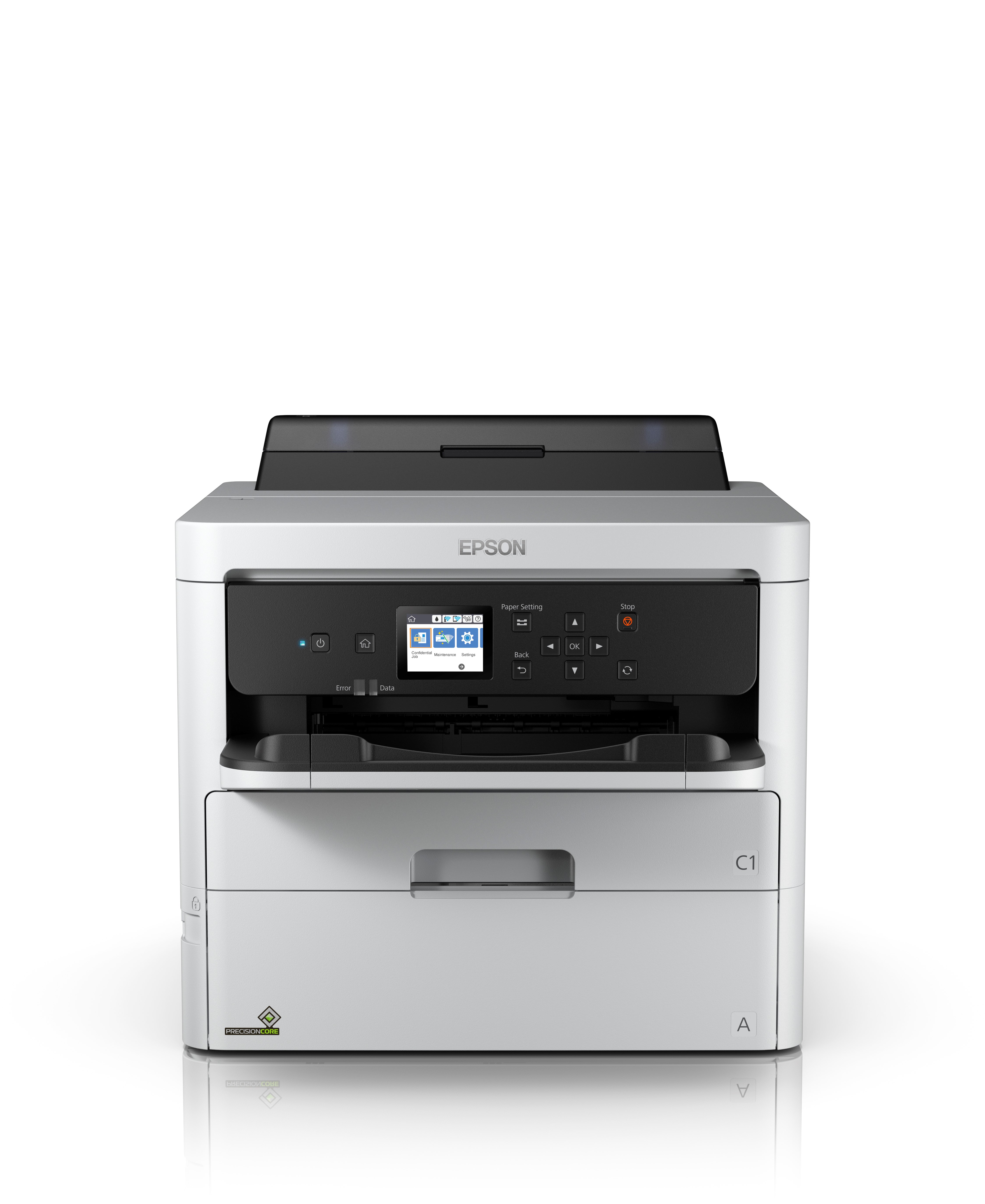 Epson WorkForce Pro WF-C529RDW - Skriver - farge - Dupleks - ink-jet - A4/Legal - 4800 x 1200 dpi - opp til 24 spm (mono) / inntil 24 spm (farge) - kapasitet: 830 ark - USB 2.0, Gigabit LAN, Bluetooth, Wi-Fi(n), USB 2.0 vert