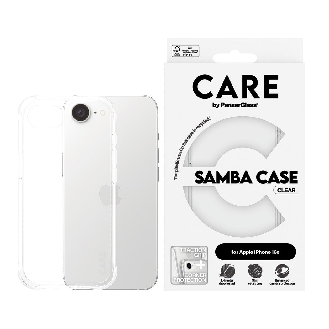 PanzerGlass CARE iPhone 16e Fashion deksel (gjennomsiktig)