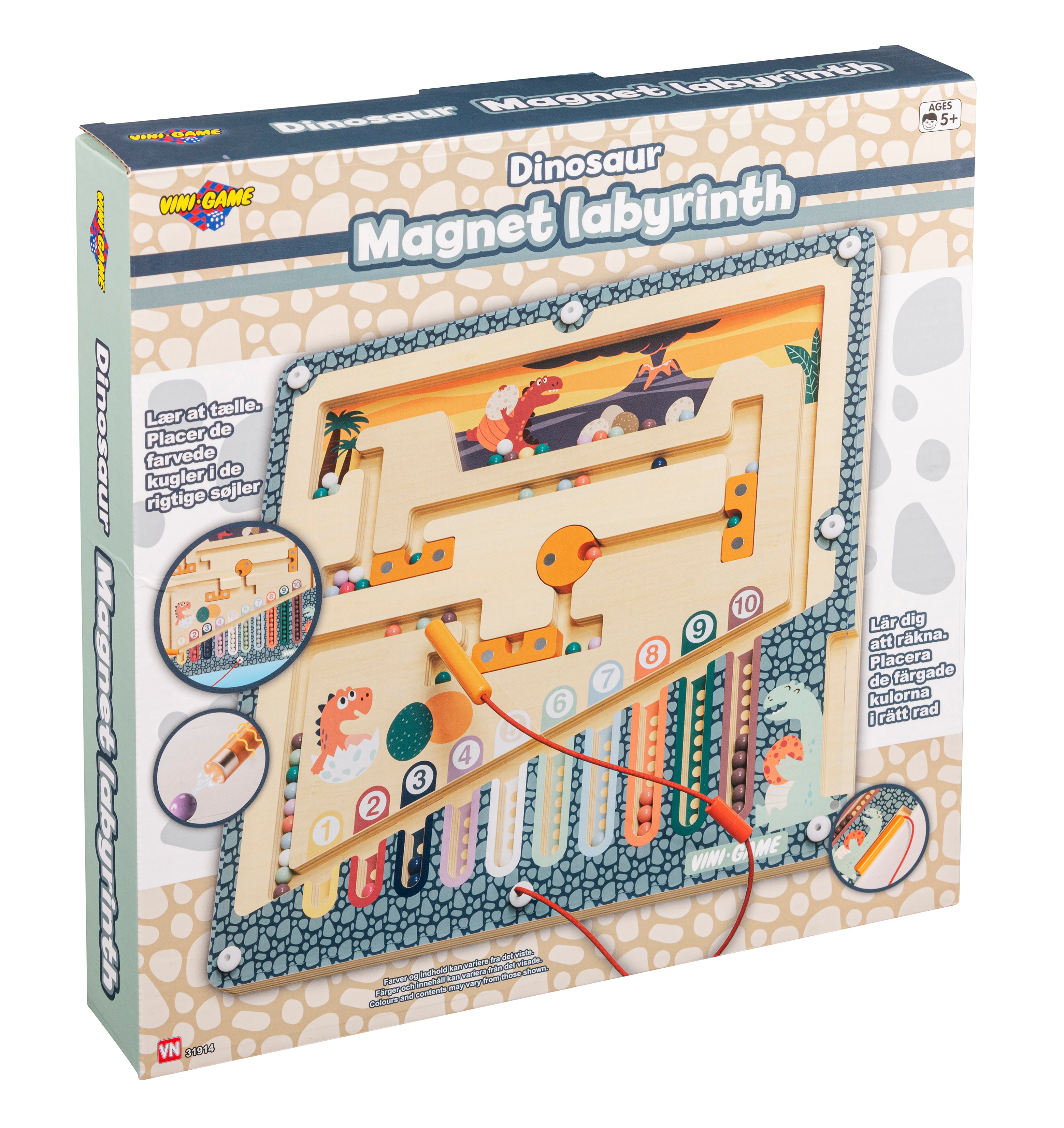 Vini Games - Dinosaur Wood/Magnet Game (31914)