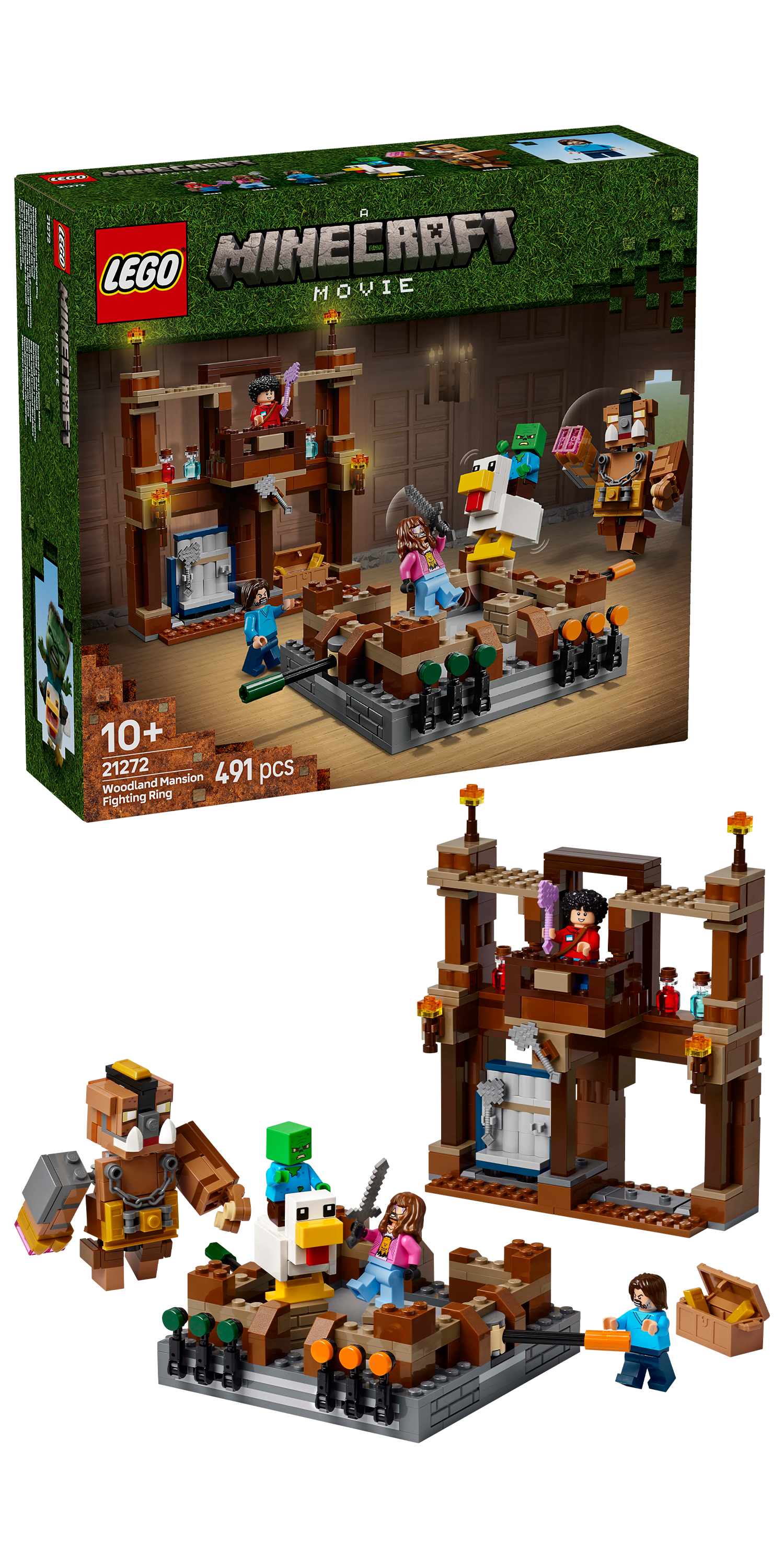 LEGO Minecraft 21272 Skogspalass med kamparena -  Byggesett - Plast