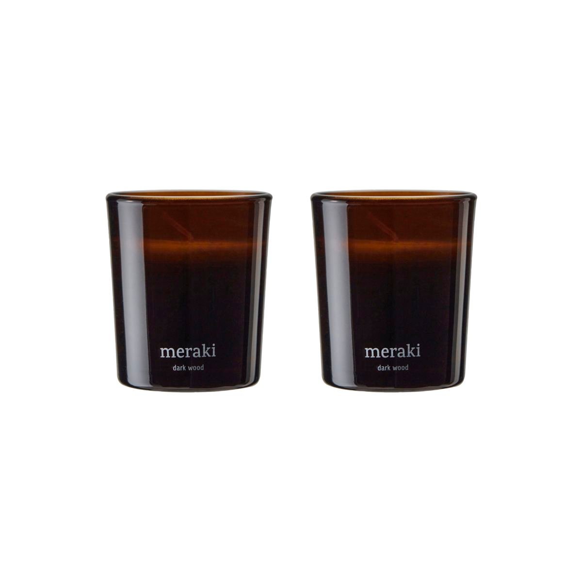 Meraki - Duftlys dark wood 7x6 cm brun