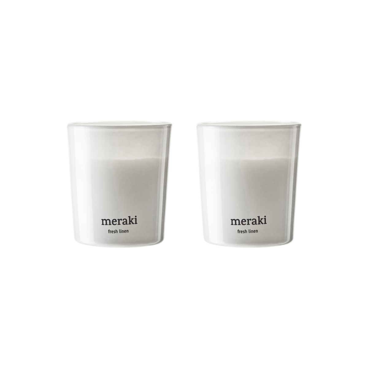 Meraki - Fresh Linen duftlys 7x6 cm  hvit