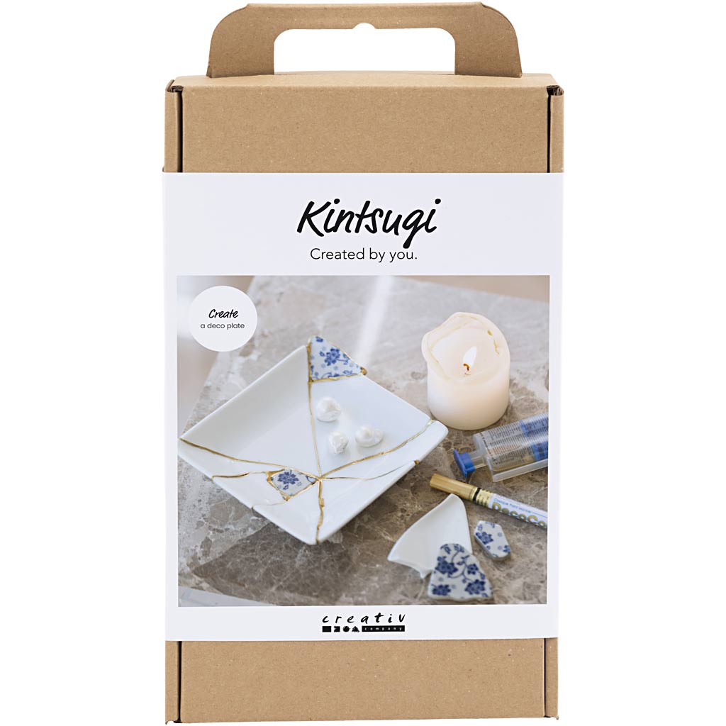 Creativ - DIY Kit Kintsugi, Skål, blå, gull, hvit, 1 pk. - ()