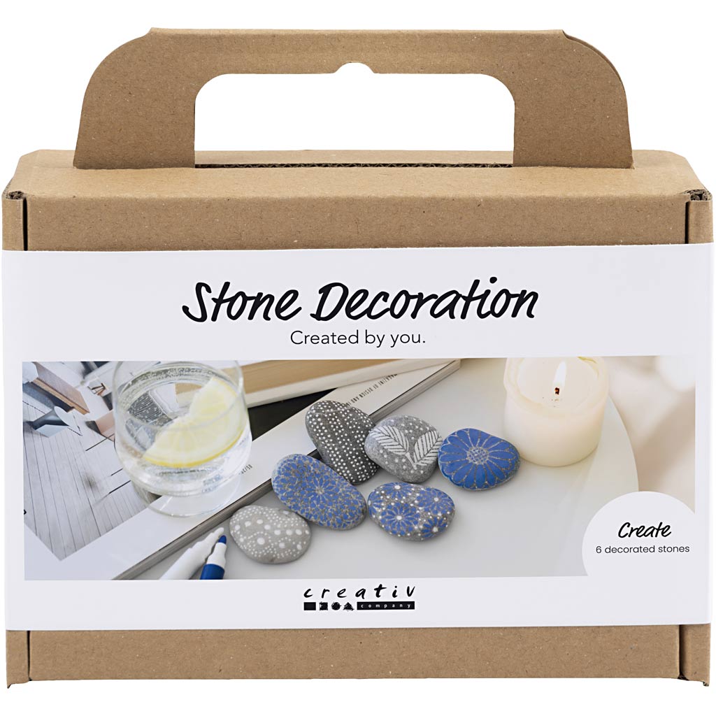 Creativ - Mini DIY Kit Steindekorasjon, blå, 1 pk. - ()