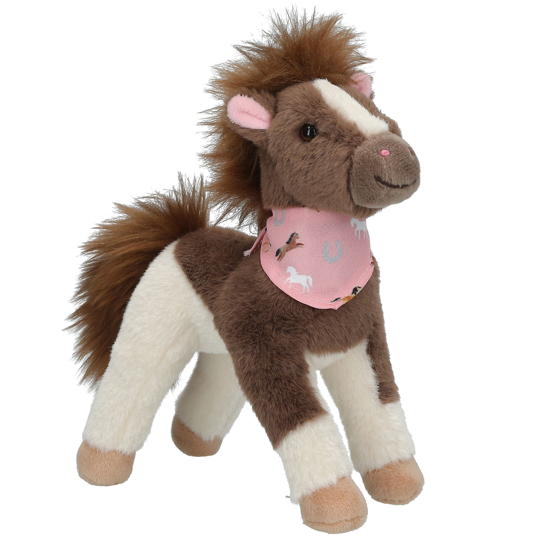 Miss Melody - Plysjhest 18 cm, brun-hvit - (0413480)