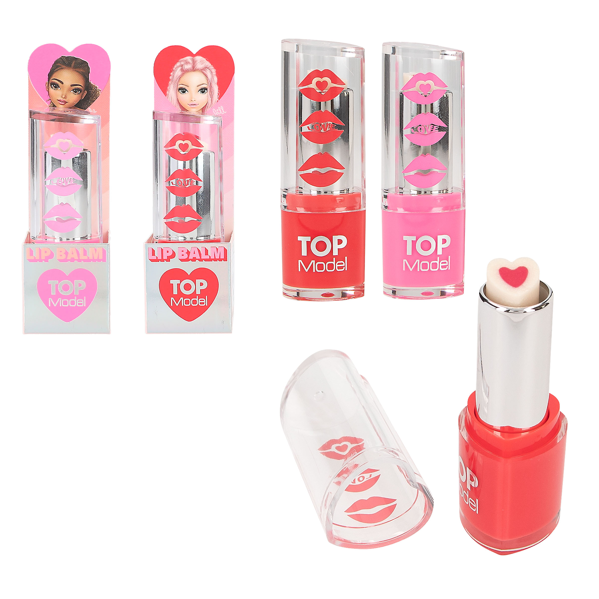 Topmodel - Heart in Heart Leppepomade - Pink, Red - 3.7 grams