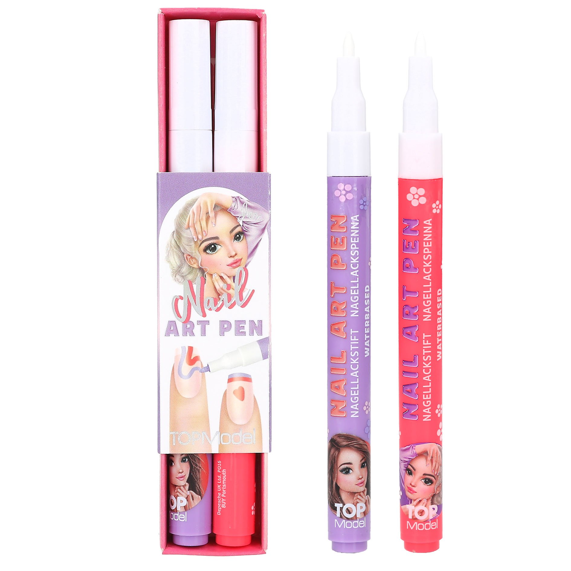 Topmodel - TOPModel Neglelakkpenner BEAUTY and ME - Peach-Coloured and Purple - 2 ml per pen
