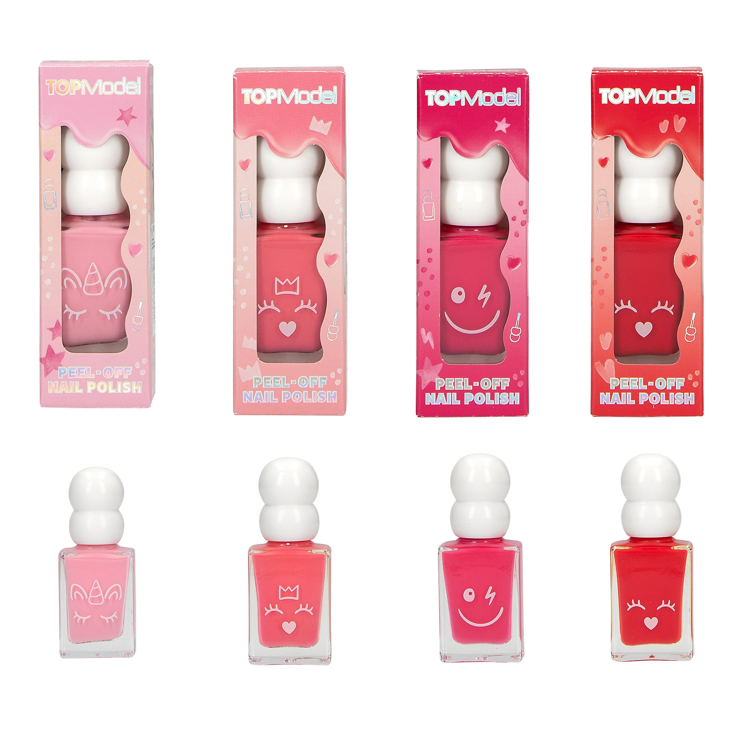Topmodel - Vannbasert Neglelakk BEAUTY and ME - Coral, Light Pink, Pink, Red