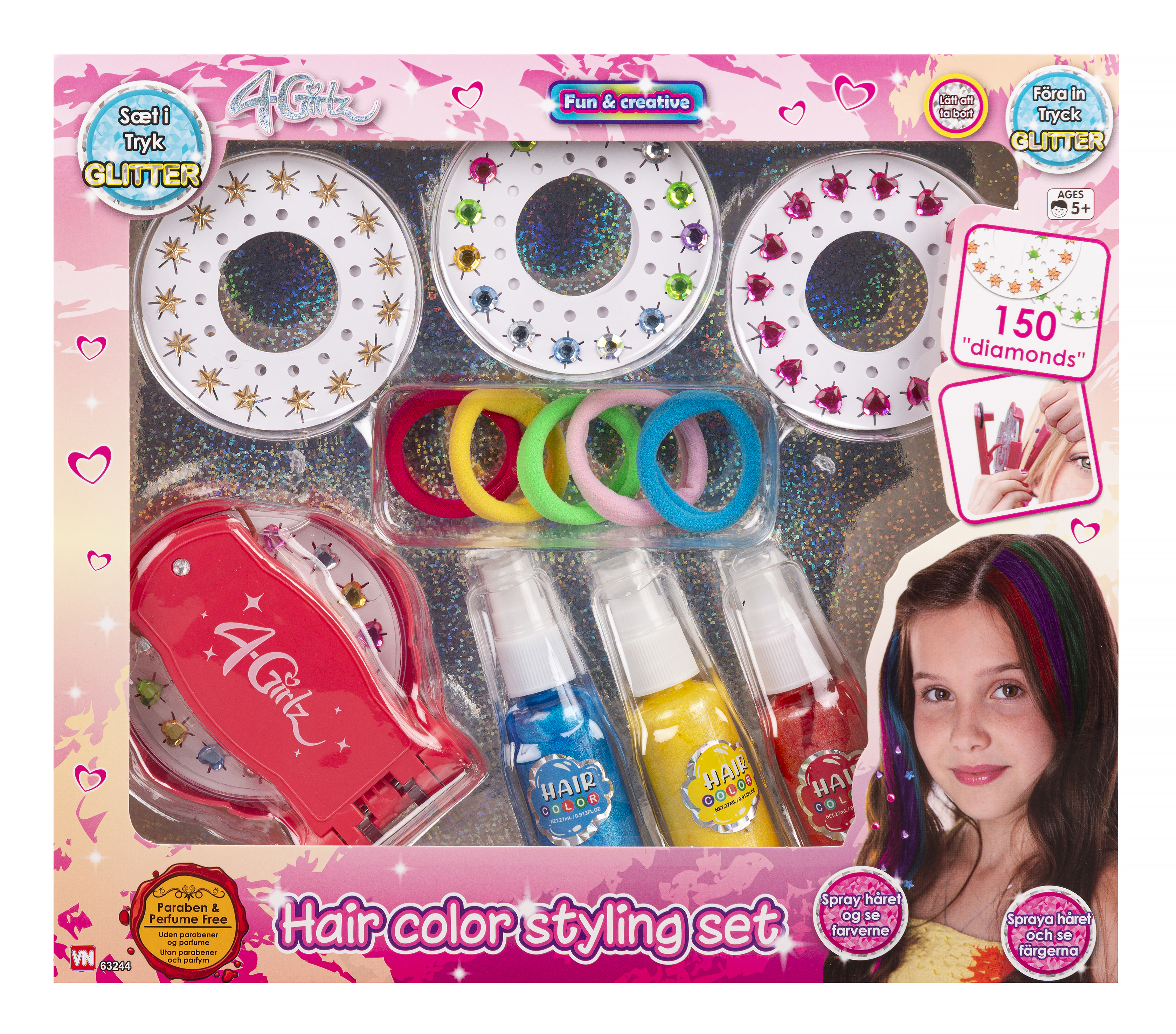 4-Girlz - Hair decoration set w/spray (63244)