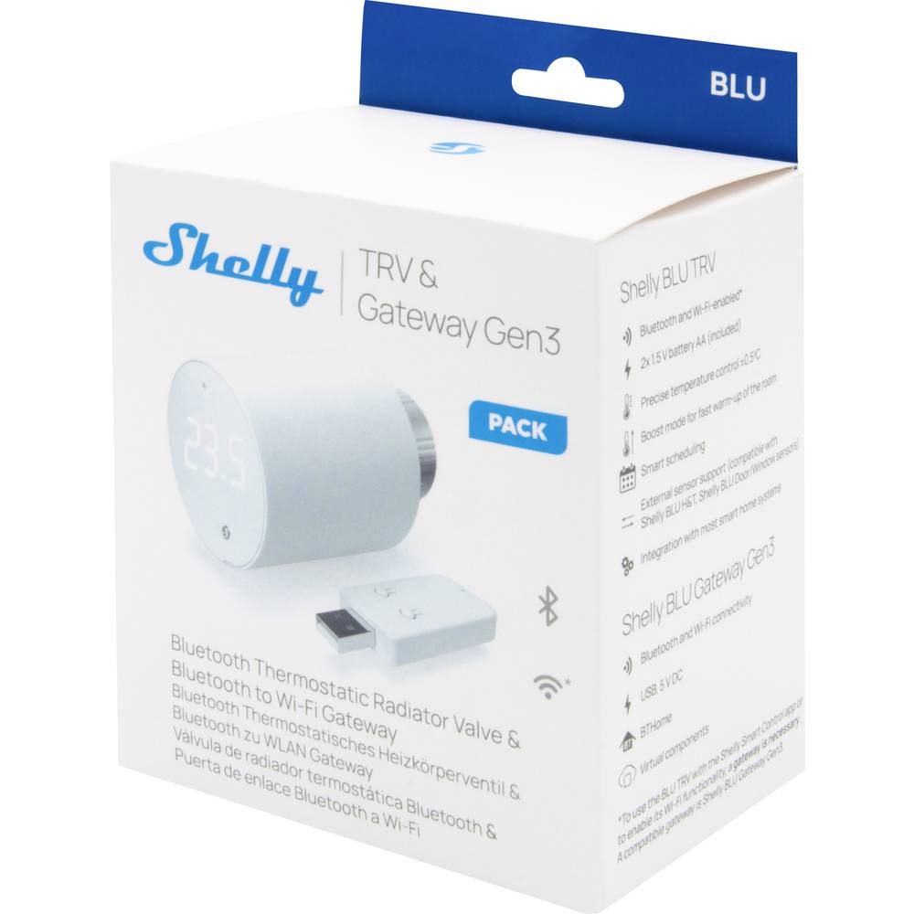 Shelly BLU TRV + BLU Gateway Gen3 - Smart radiator-termostat