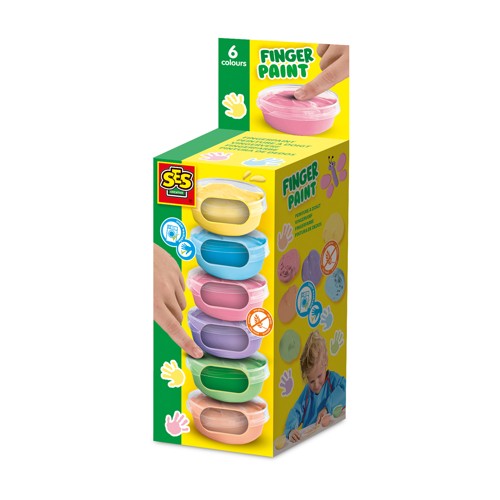 SES Creative - Fingerfärg Pastell Multi - (S00397)