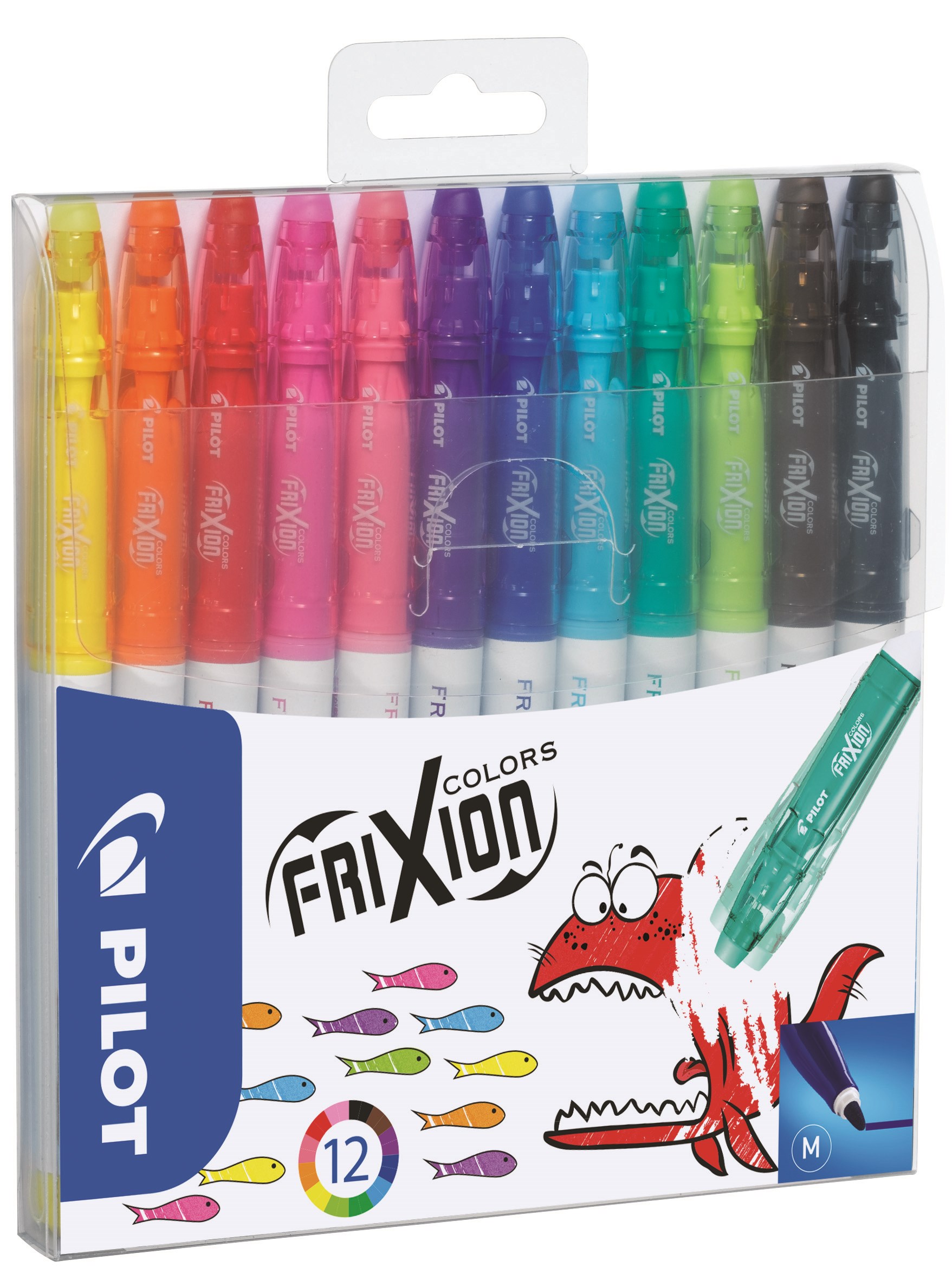 Pilot - FriXion Colors 0,7mm– Assorterte farger (12 stk.)