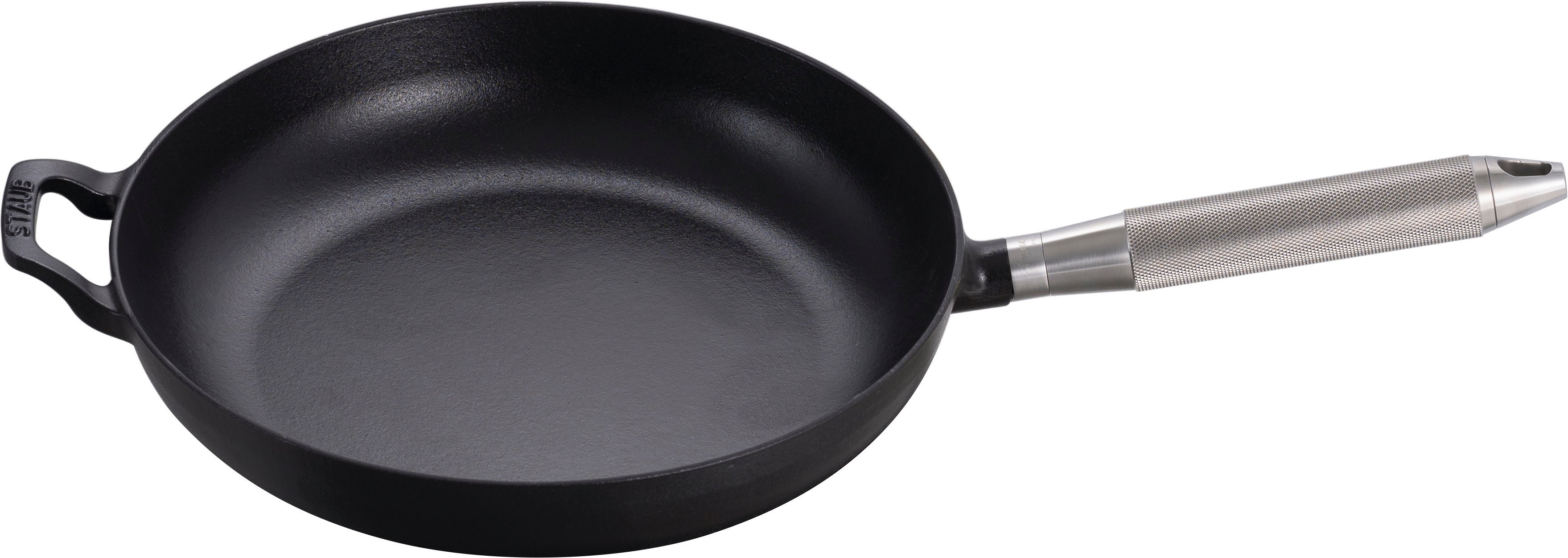STAUB Buster & Punch stekepanne støpejern svart Ø28 cm Stålhåndtak