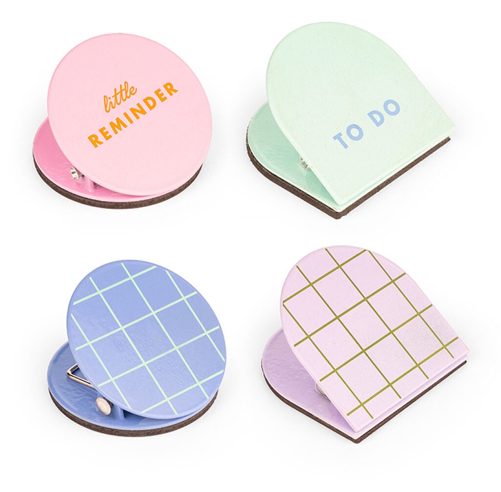 Kikkerland - Inkerie Magnetclips - 4 stk - 4 cm x 4 cm x 2.75 cm