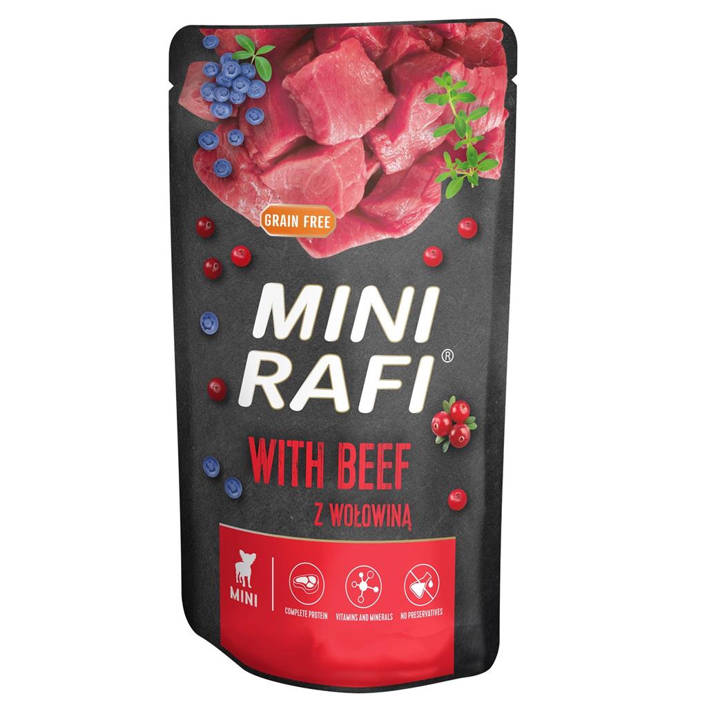 Rafi - Hundefoder MINI m/ Okse - 150g - vådfoder til hund