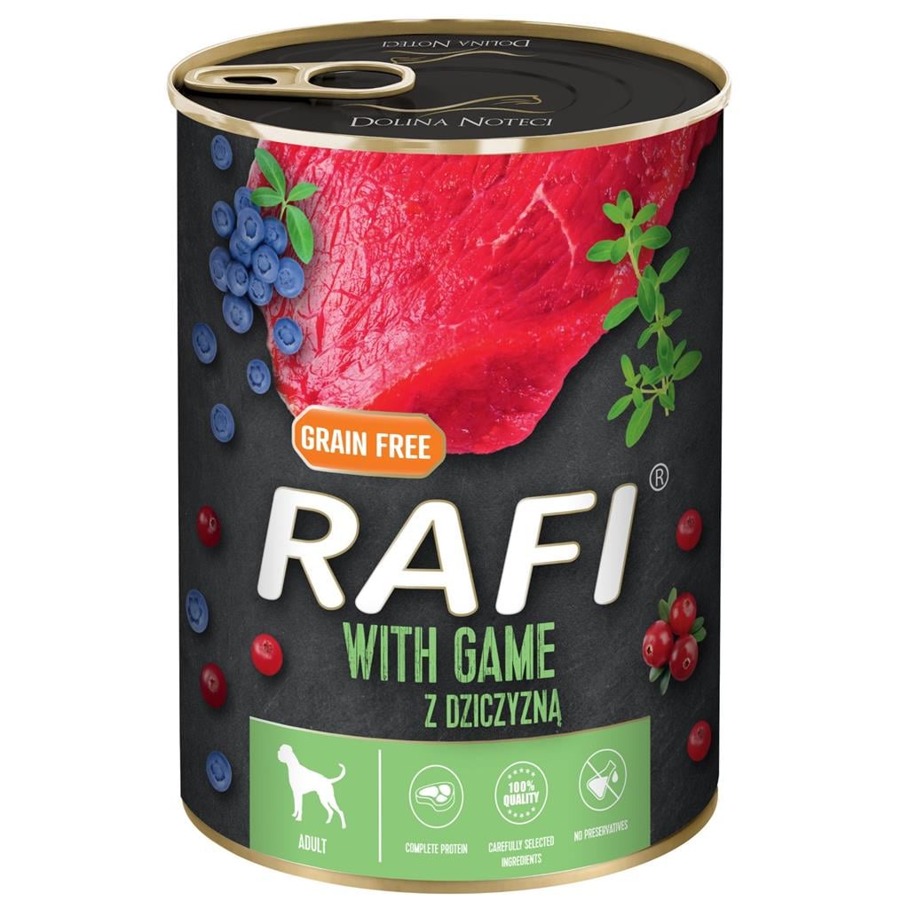 Rafi - Hundefoder Vildt, Blåbær & Tranebær - 400g - Vådfoder til hund