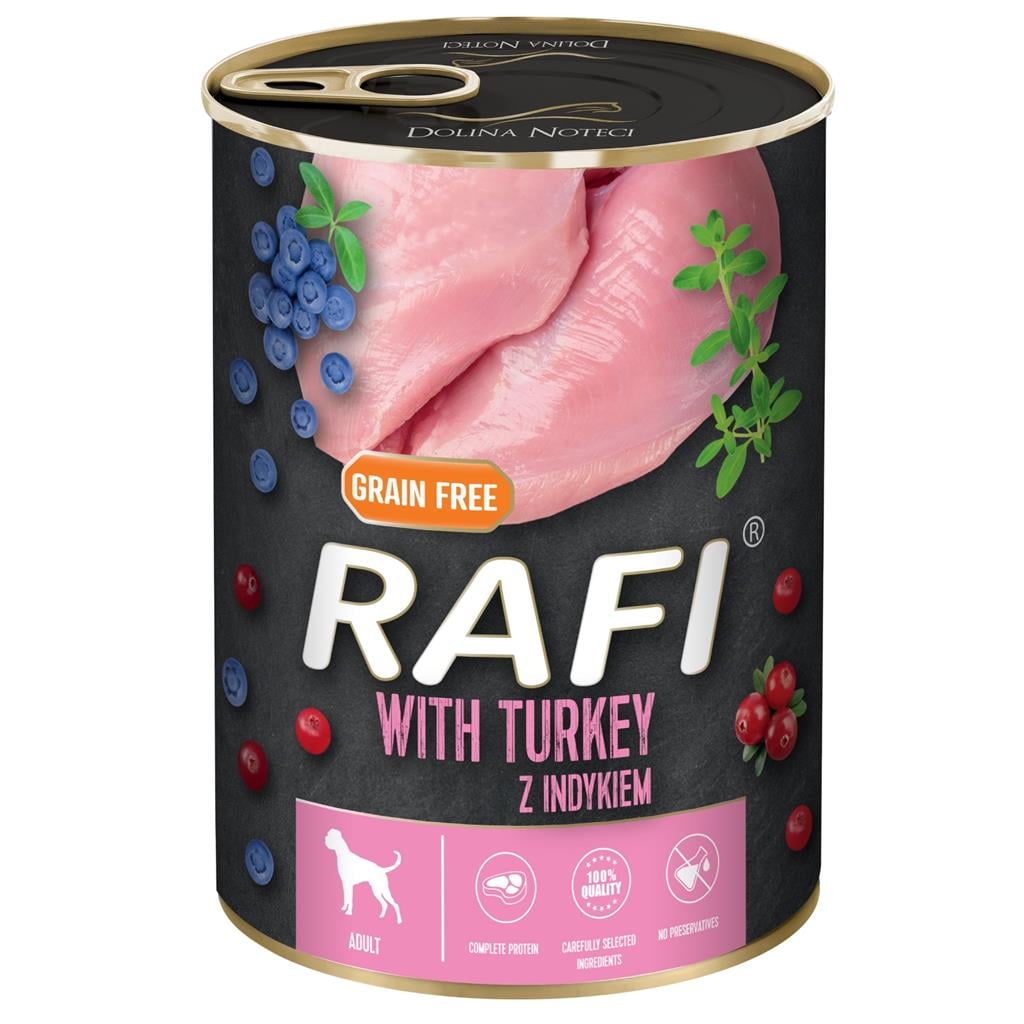 Rafi - Dogfood Turkey - Blueberries & Cranberries - 400g (61042)