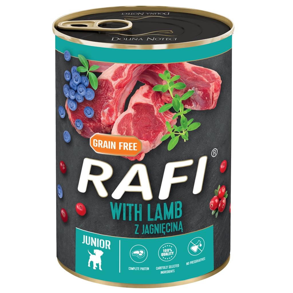 Rafi - Hvalpefoder Lam, Blåbær & Tranebær - 400g - Dåsefoder til hund