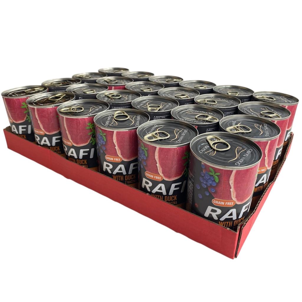 Rafi - 24x Hundefoder And, Blåbær & Tranebær 400g - Bundle