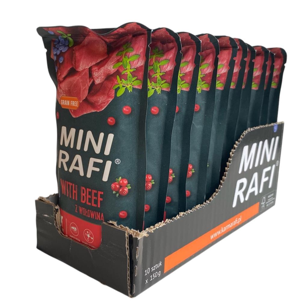 Rafi - 10x Hundefoder MINI m/ Okse 150g - Bundle