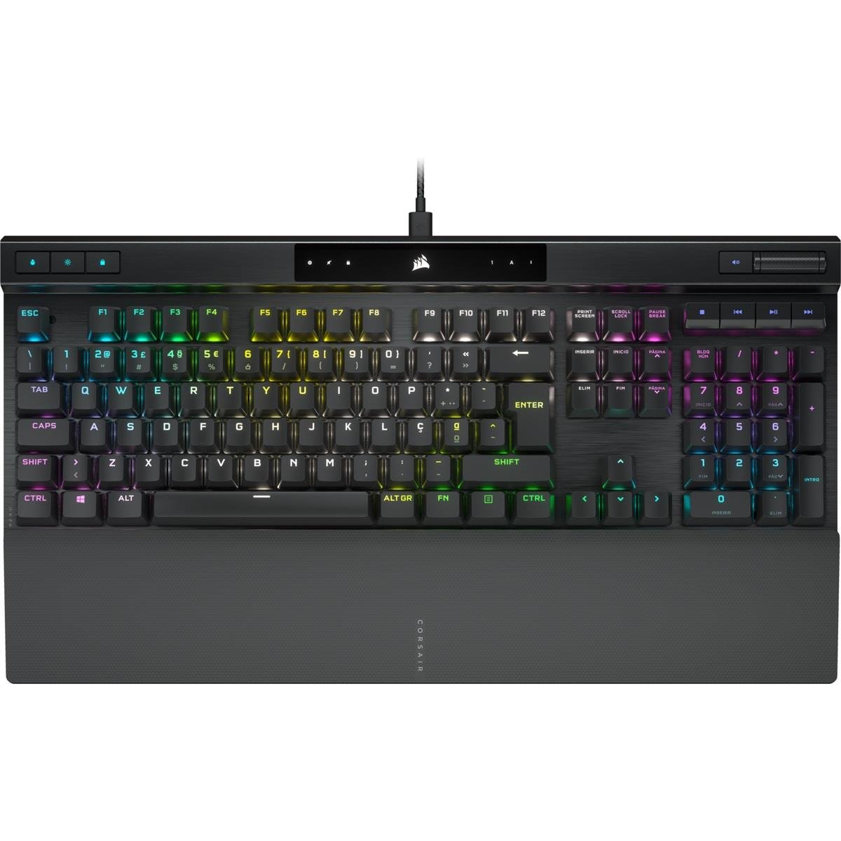 Corsair - K70 PRO-BLK-OPX Silver RGB Gaming Keyboard Nordic
